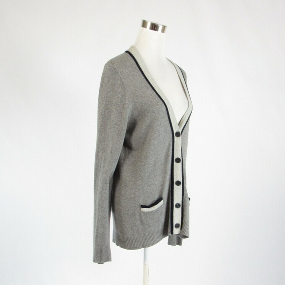 J. Crew gray cardigan sweater XL - Picture 3 of 8